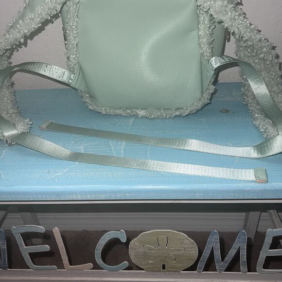 Jeffree Star Mint Green Faux Fur Backpack – Rare, Hard to Find, Visible Wear main image 5